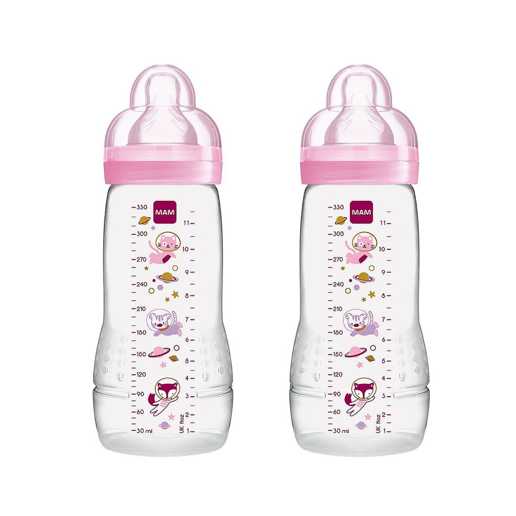 MAM Easy Active Baby Bottle 330ml 2 Pack – Pink