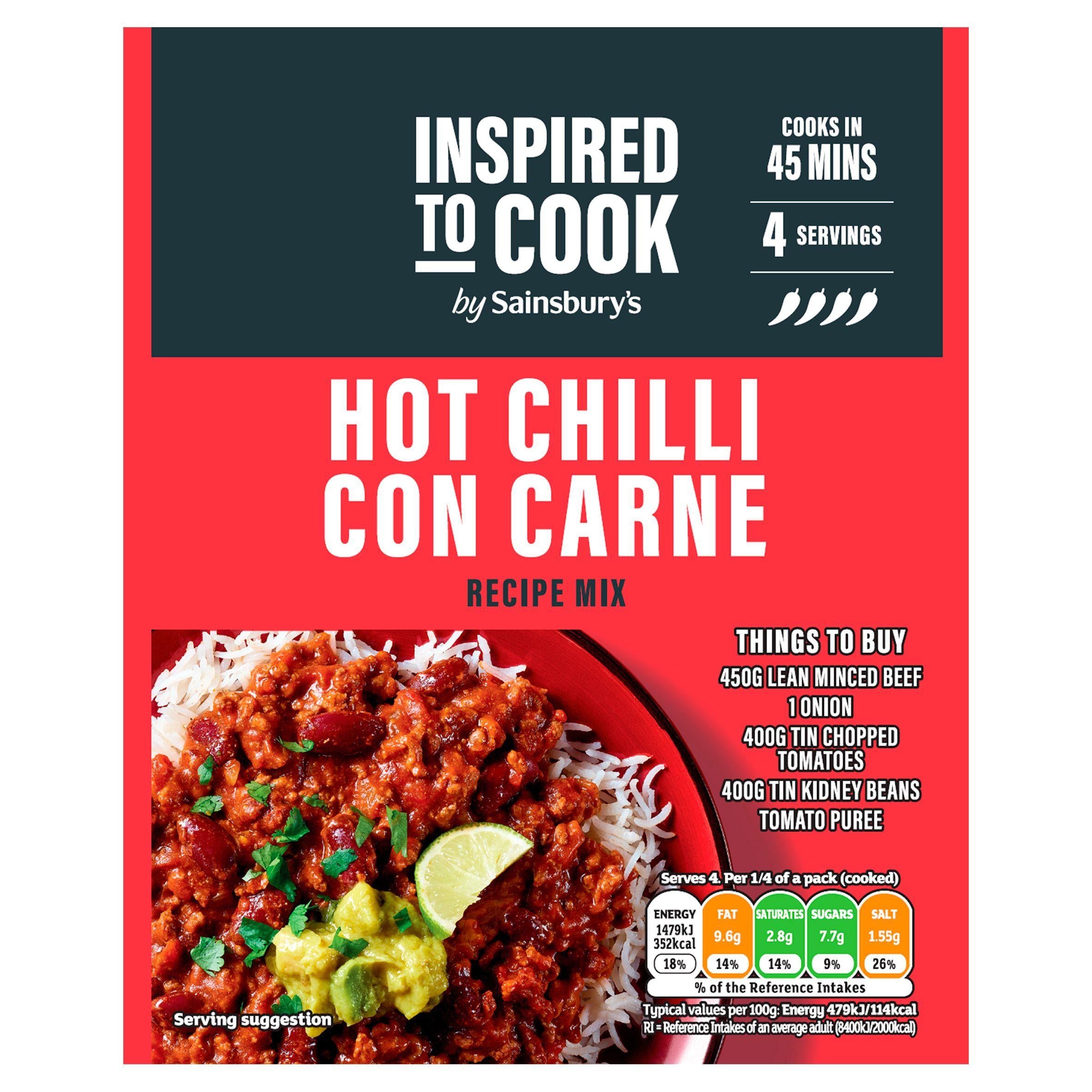 Sainsbury's Hot Chilli Con Carne Recipe Mix, Inspired to Cook 41g GOODS Sainsburys   