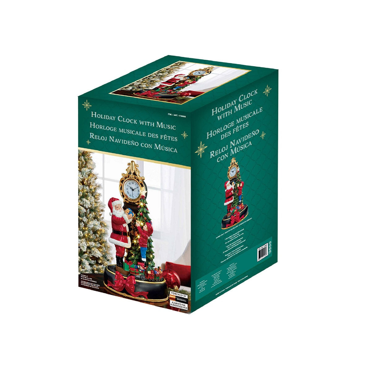 1.6ft (0.49m) Winter Scene Clock with Music - McGrocer