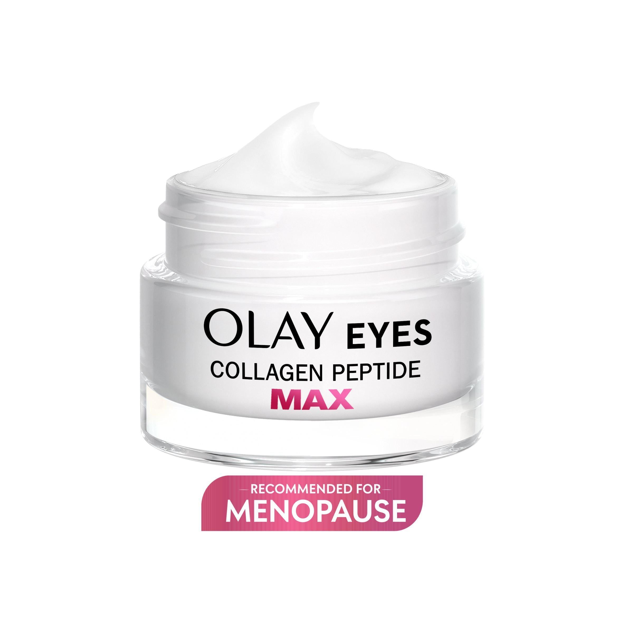 Olay Collagen Peptide Max Eye Cream Menopause Skincare Niacinamide Dual Peptide 15ml GOODS Sainsburys   