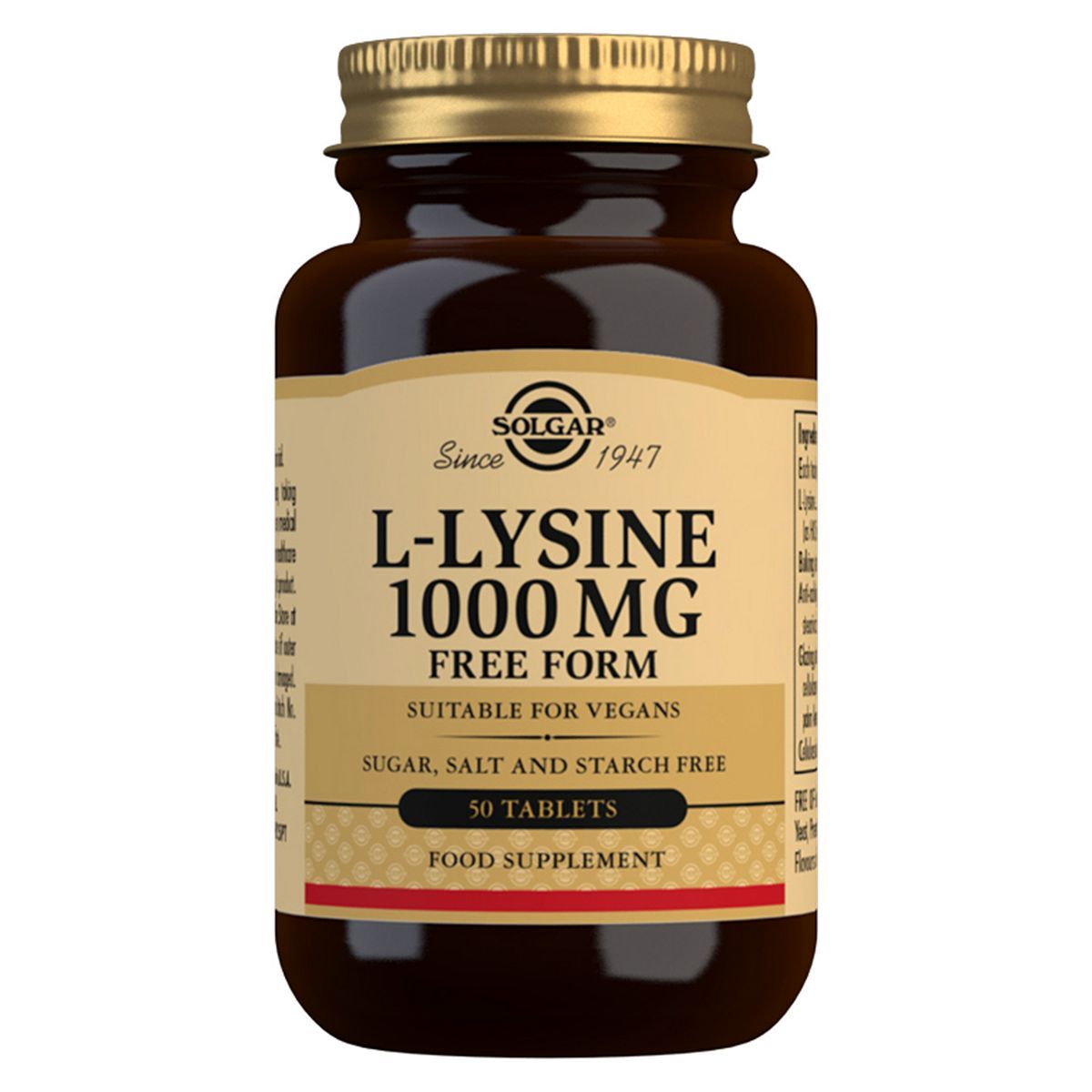 Solgar L-Lysine 1000mg - 50 Tablets GOODS Boots   