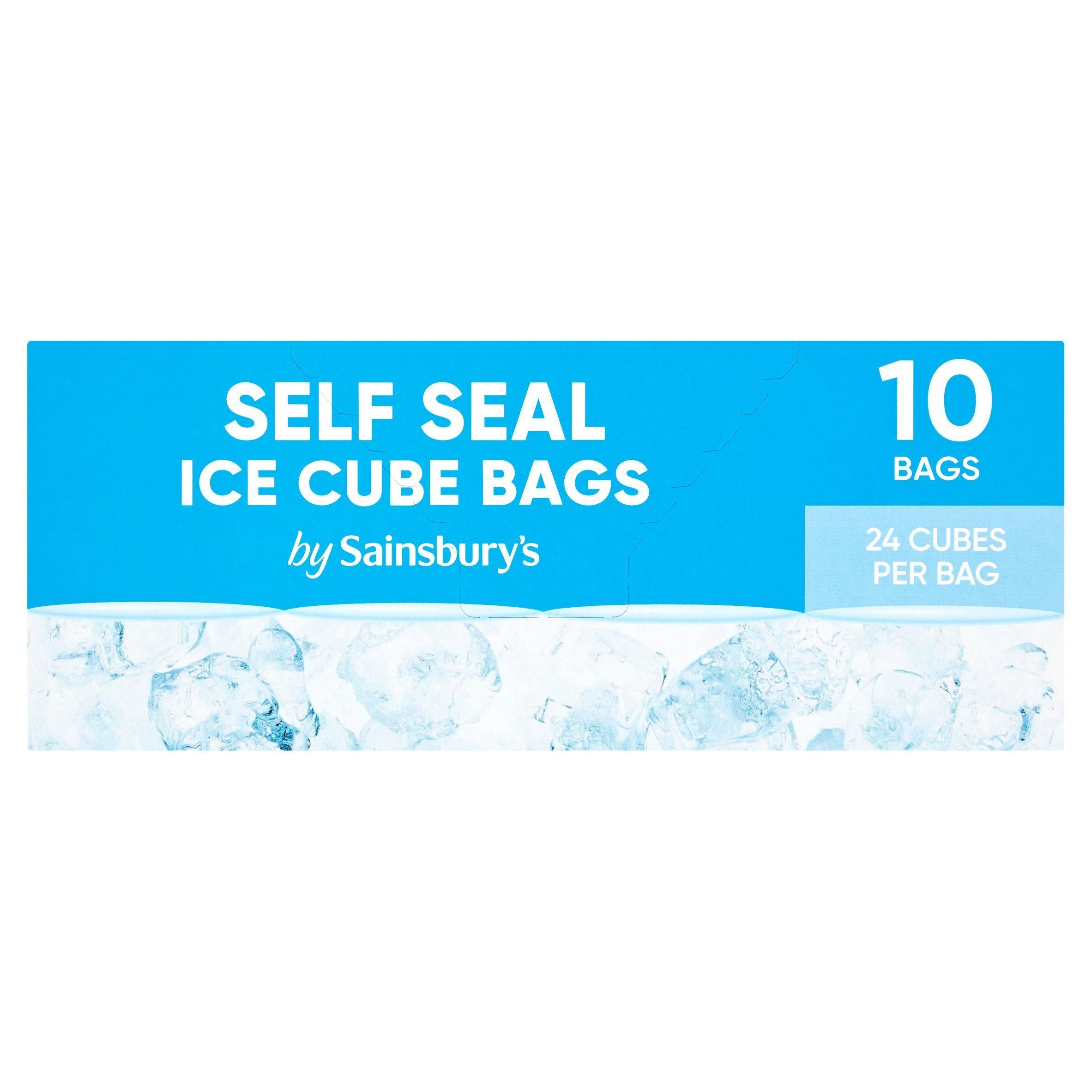 Sainsbury's Self Seal Ice Cube Bags x10 essentials Sainsburys   