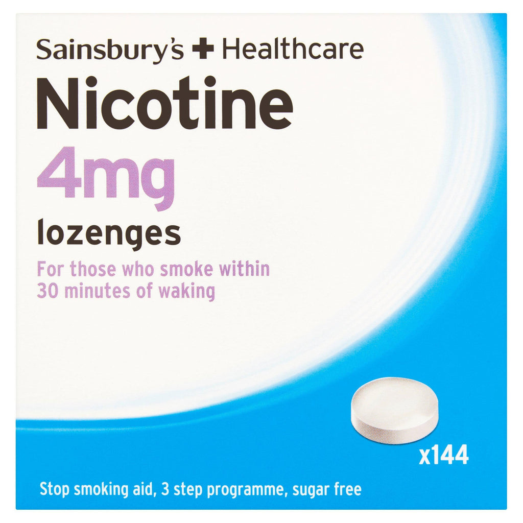 Sainsbury's + Healthcare Nicotine 4mg Lozenges 144 Tablets