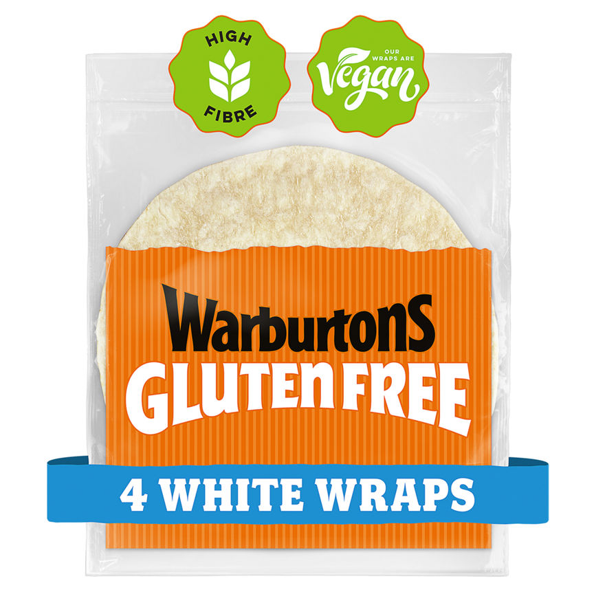 Warburtons Gluten Free 4 White Wraps