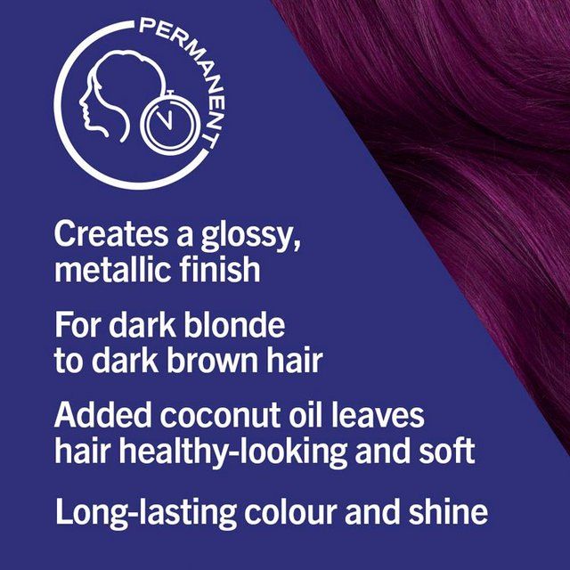 Schwarzkopf Live Amethyst Chrome U69 Metallics Purple Permanent Hair Dye GOODS M&S   