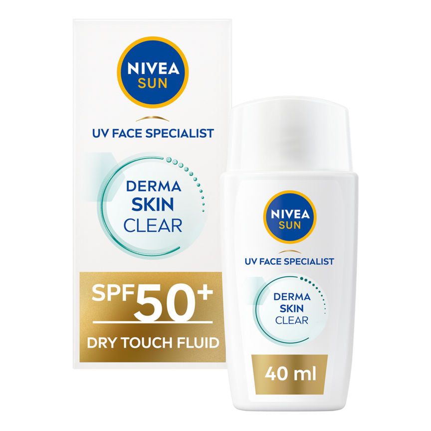 Nivea Sun UV Face Specialist Derma Skin Clear SPF 50+ 40ml GOODS ASDA   