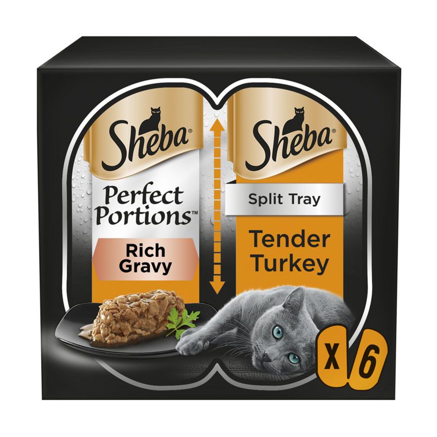 Sheba Wet Cat Perfect Portions with Turkey Chunks in Gravy GOODS ASDA   