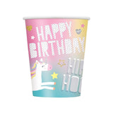 Unicorn Birthday Recyclable Paper Cups   8 per pack GOODS M&S   