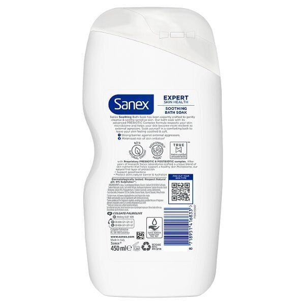 Sanex Expert Skin Health Soothing Bath Soak 450ml GOODS Superdrug   