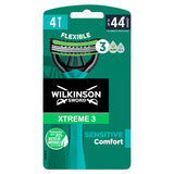 Wilkinson Sword Xtreme 3 Sensitive Men's Disposable Razors 4 Pack GOODS ASDA   