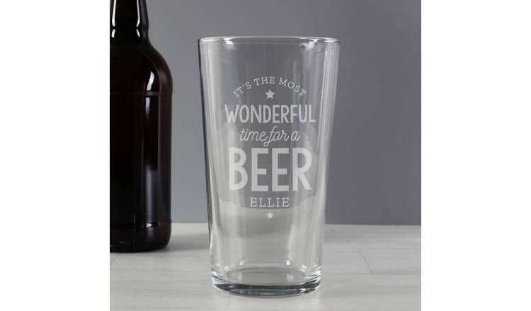 Personalised Message Beer Pint Glass