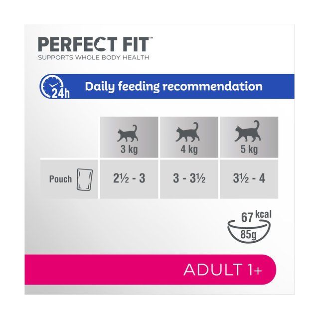 Perfect Fit Advanced Nutrition Adult Cat Food Pouches Mixed in Gravy   12 x 85g