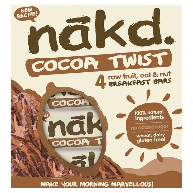 nakd. Cocoa Twist Fruit Nut & Oat Bars Multipack   4 x 30g GOODS M&S   