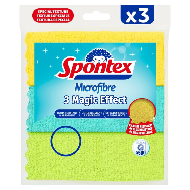 Spontex Magic Effect Microfibre Cloths    3 per pack