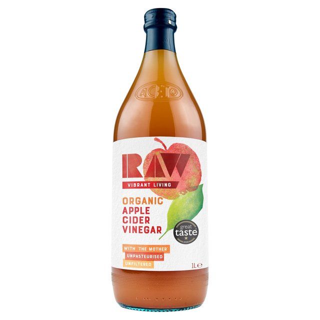 Raw Vibrant Living Organic Apple Cider Vinegar with Mother   1L GOODS M&S   