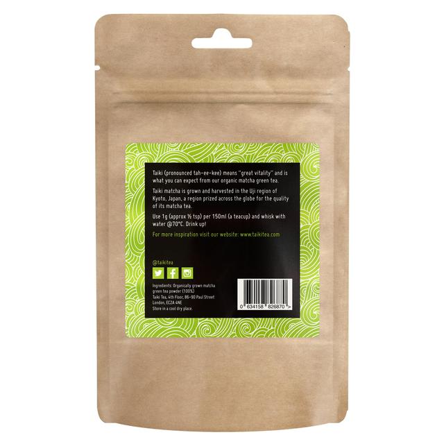 Taiki Tea Premium Organic Ceremonial Matcha Packet   100g