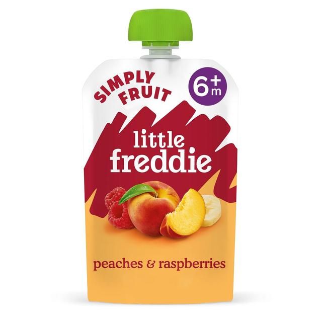 Little Freddie Peaches & Raspberries Pouch 6 mths+   100g GOODS M&S   