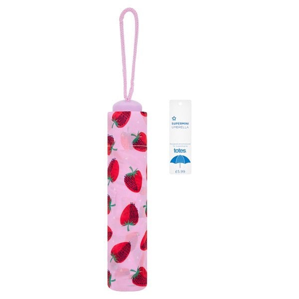 Superdrug Supermini Strawberry Print Umbrella GOODS Superdrug   