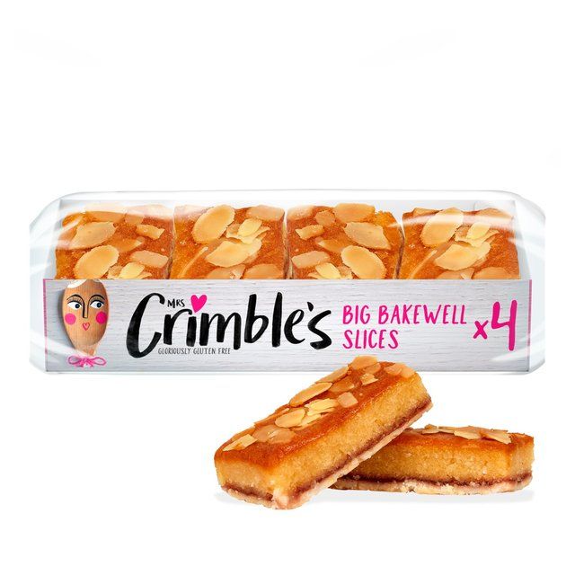 Mrs Crimble's Gluten Free Bakewell Slices   4 x 50g