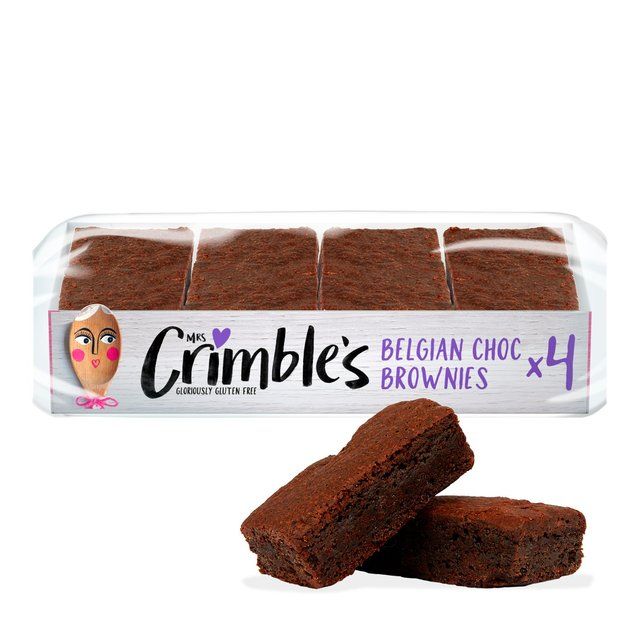 Mrs Crimble's Gluten Free Belgian Choc Brownies   4 per pack GOODS M&S   