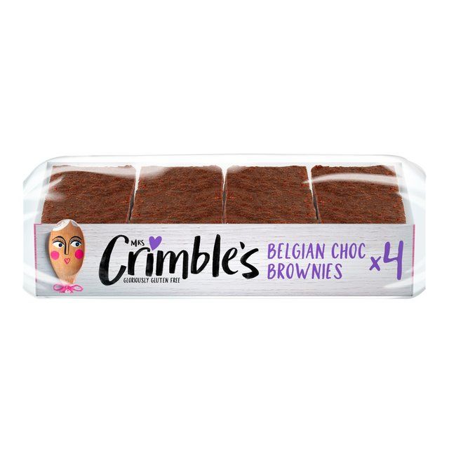 Mrs Crimble's Gluten Free Belgian Choc Brownies   4 per pack