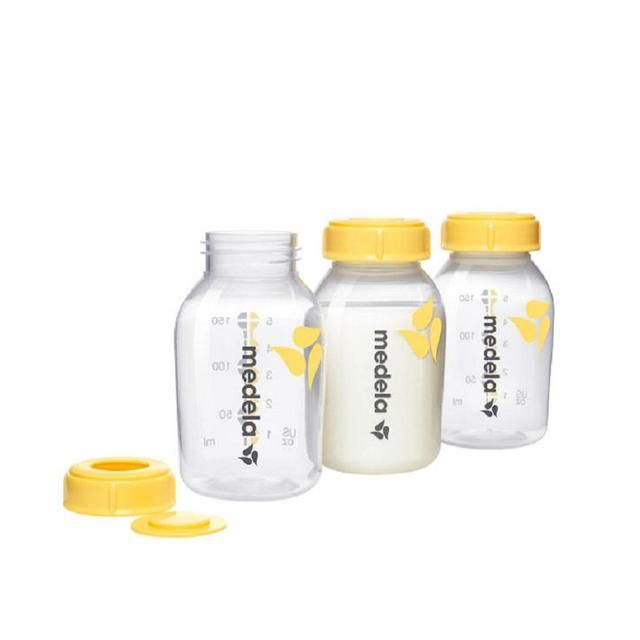 Medela Breastmilk Storage Bottles with lid (pack of 3)   3 per pack