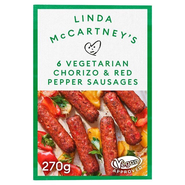 Linda McCartney Vegetarian Chorizo & Red Pepper Sausages   270g