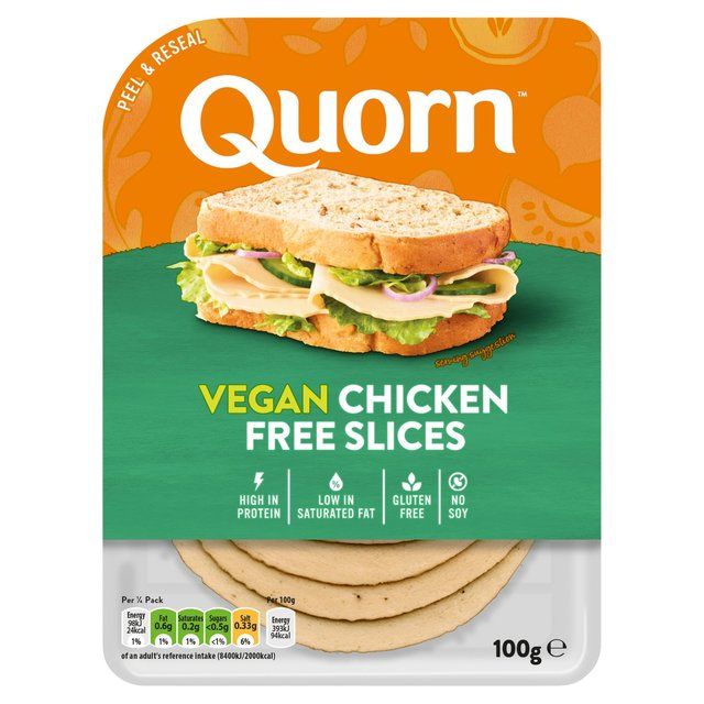 Quorn Vegan Chicken Free Slices   100g