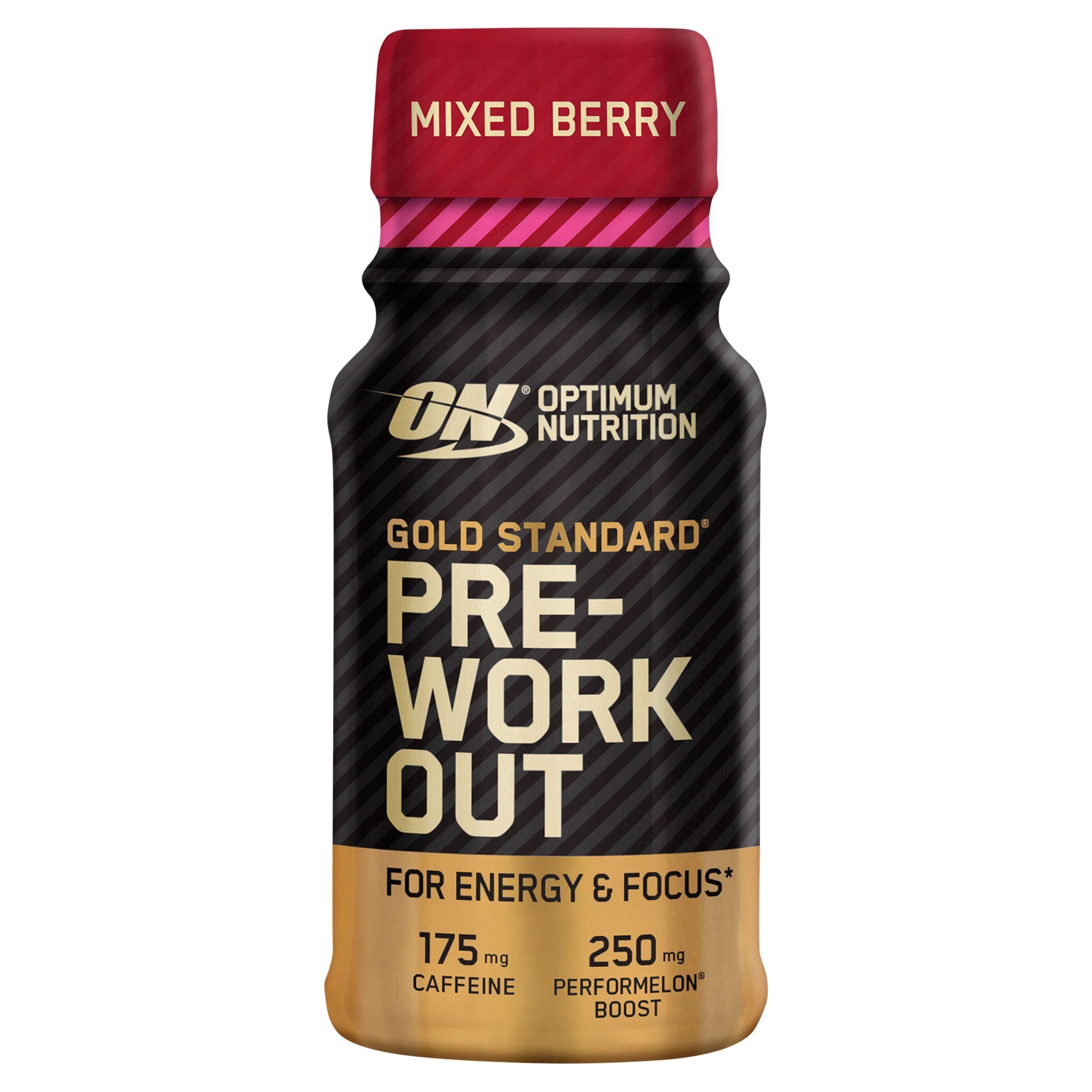 Optimum Nutrition Gold Standard Pre Workout Energy Shot Mixed Berry Flavour single serve 60ml GOODS Sainsburys   