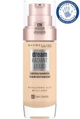 Maybelline Dream Radiant Liquid Hydrating Foundation with Hyaluronic Acid and Collagen GOODS Boots Fawn  