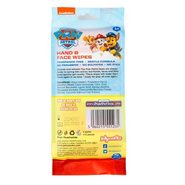 Paw Patrol Hand & Face Wet Wipes Multipack   3 per pack GOODS M&S   