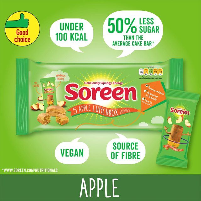 Soreen 5 Individual Apple Lunchbox Loaves   5 x 30g GOODS M&S   