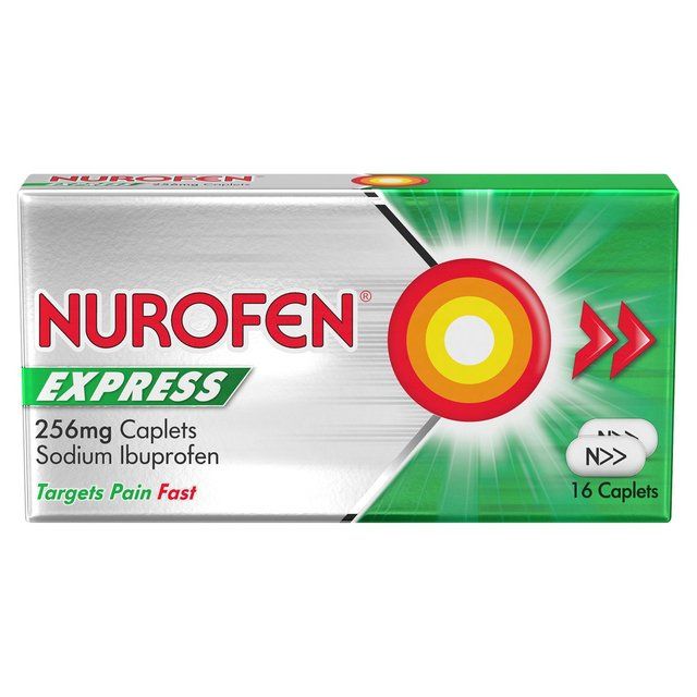 Nurofen Express Pain Relief Sodium Ibuprofen Caplets   16 per pack GOODS M&S   