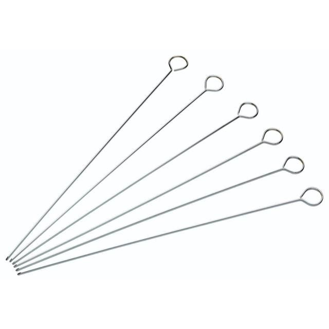 KitchenCraft Stainless Steel Flat Sided Skewers 30cm