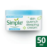 Simple Water Boost Skin Quench Sleeping Cream Moisturiser   50ml GOODS M&S   