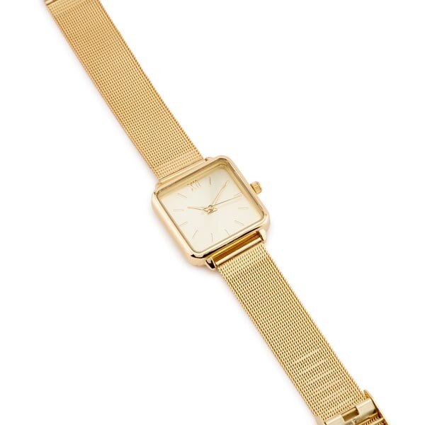 Superdrug Studio Gold Tone Square Mesh Strap Watch GOODS Superdrug   