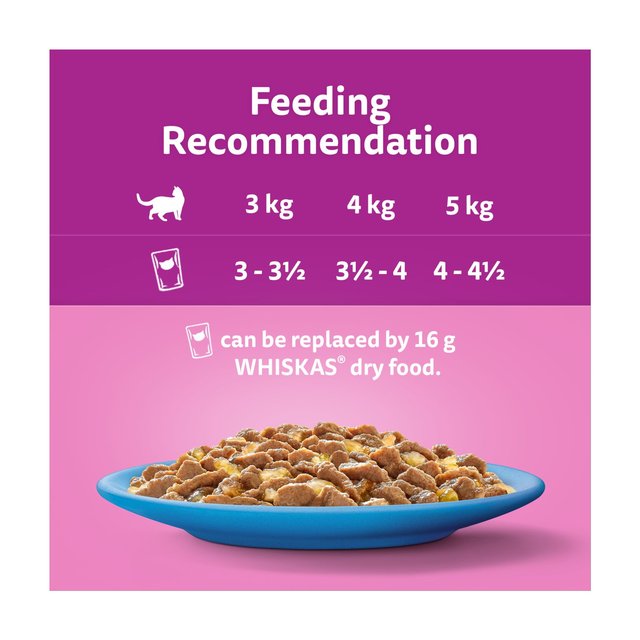 Whiskas 1+ Adult Wet Cat Food Pouches Fish Favourites in Jelly   80 x 85g