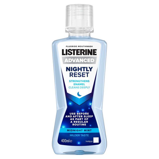 Listerine Nightly Reset Midnight Mint Mouthwash   400ml GOODS M&S   