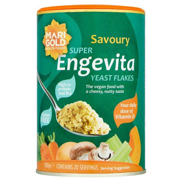 Marigold Super Engevita Yeast Flakes with Vitamin D & B12   100g