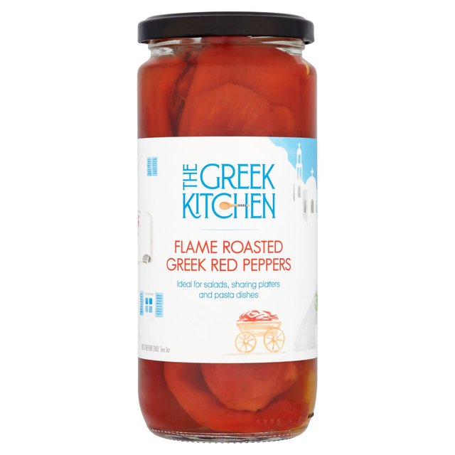 The Greek Kitchen Flame Roasted Red Peppers   450g GOODS M&S   