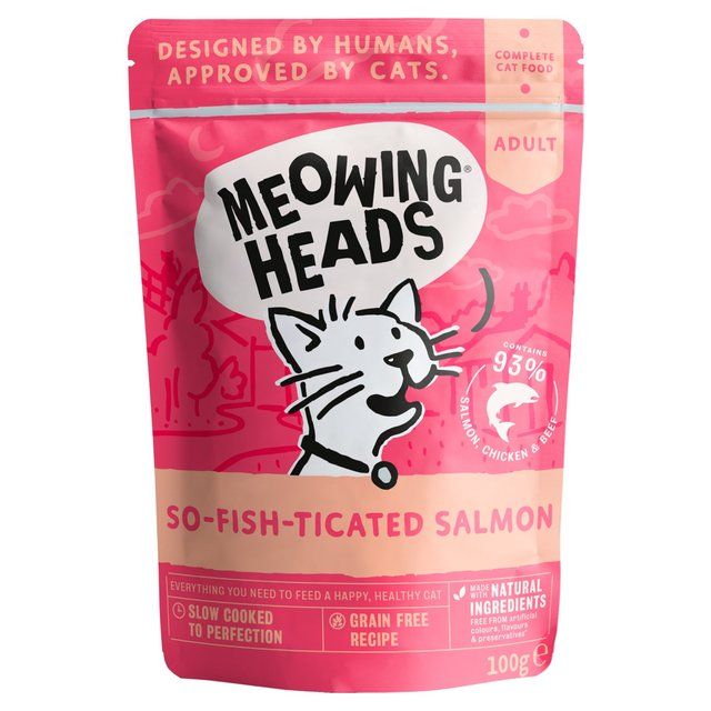 Meowing Heads So-fish-ticated Salmon Wet Cat Food Pouch   100g