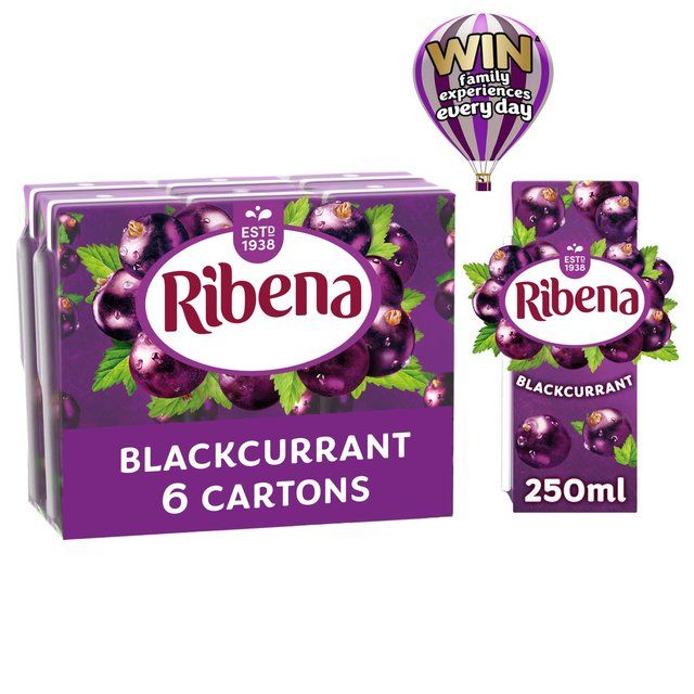 Ribena Blackcurrant Juice Cartons   6 x 250ml