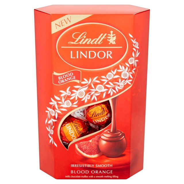 Lindt LINDOR Blood Orange Truffles Box   200g