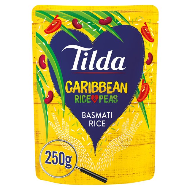 Tilda Microwave Caribbean Rice & Peas Basmati   250g GOODS M&S   