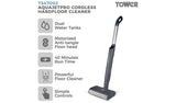 Tower Aquajet T547002, Cordless Hardfloor Cleaner GOODS Argos