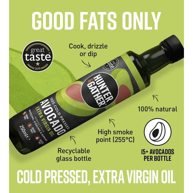 Hunter &amp; Gather Cold Pressed Extra Virgin Avocado Oil   250ml