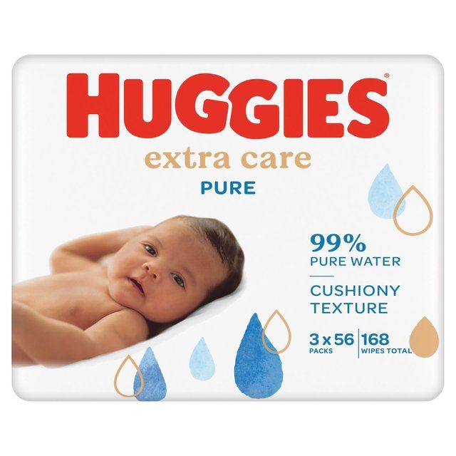 Huggies Extra Care Sensitive 99% Water Baby Wipes Jumbo Pack   12 x 56 per pack