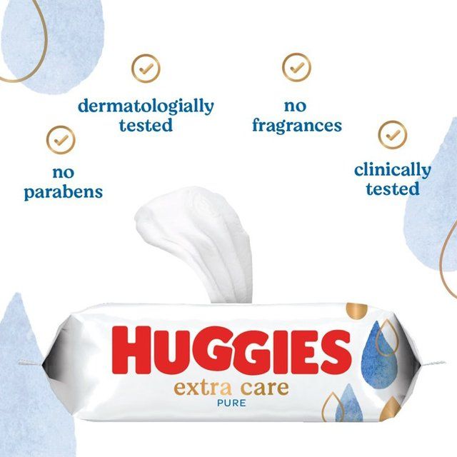 Huggies Extra Care Sensitive 99% Water Baby Wipes Jumbo Pack   12 x 56 per pack