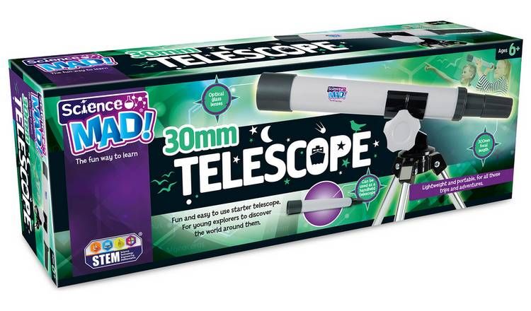 Science Mad 30mm Telescope with Tripod