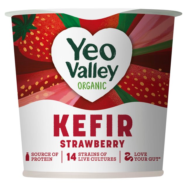 Yeo Valley Organic Kefir Strawberry Yoghurt   350g